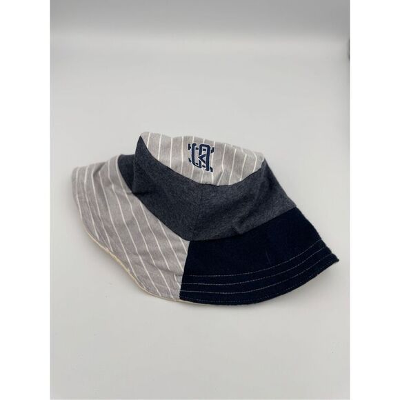 Refried Recycled Mixed Media Blue Patchwork Bucket Hat - Picture 1 of 5